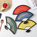 Axya Hand-Painted Ceramic Dumpling Plate with Vinegar Dish and Fan-Shaped Tray