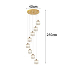 Axyaa Crystal Chandelier Ceiling Light Luxury Modern Pendant Lamp Living Room Bedroom Lighting