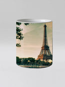 Axyaa Eiffel Tower Heat Reveal Ceramic Coffee Mug, Color Changing Magic Tea Cup, 11oz