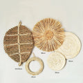 Axyaa Seaweed Woven Hanging Plate: Creative Home Decor and Porch Wall Art