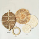 Axyaa Seaweed Woven Hanging Plate: Creative Home Decor and Porch Wall Art