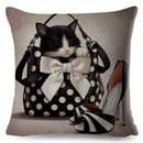 Axyaa Cartoon Dog Linen Pillowcase 45*45cm
