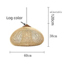 Axyaa Rattan Pendant Lamp: Vintage Handmade LED Lighting for Kitchen, Dining Room