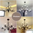 Axyaa Branch Crystal Chandelier: Modern Black Gold Ceiling Lamp for Living Room, E14 Candle Fixture