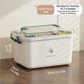 Axyaa Portable Medicine Organizer Box with Dividers - Household First Aid Kit