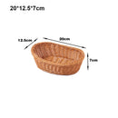 Axyaa Rattan Woven Fruit Tray, Storage Basket, Tea Tray, Picnic Snacks Organizer