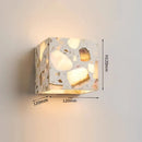 Axyaa Square Terrazzo LED Wall Lamp for Home Decor, Bedroom Vibes