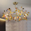 Axyaa Agate Tree Branch Chandelier - Nordic Glass Lamp for Bedroom, Kitchen and Dining Room