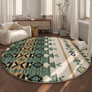 Axyaa Moroccan-Inspired Fluffy Round Rug for Cozy Home Decor