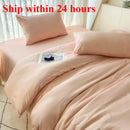 Axyaa Summer Cool Ice Silk Solid Color Duvet Cover in Twin/Full/Queen/King Sizes