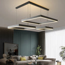 Axyaa Modern Square Ceiling Chandelier LED Pendant Lamp for Living and Dining Room