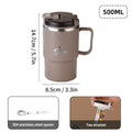 Axyaa Stainless Steel Insulated Coffee Cup with Strainer, Spoon - Portable & Sealed