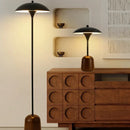Axyaa Solid Wood Floor Lamp LED Light for Vintage Living Room Bedroom Study