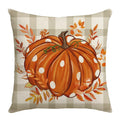Axyaa Pumpkin Squirrel Print Thanksgiving Pillow Cover 45x45cm Holiday Decor