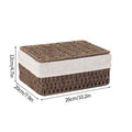 Large Woven Storage Basket Organizer by Axyaa - Home Closet Clothes Box