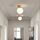 Axyaa Modern LED Ceiling Light Fixture Iron Glass Nordic Lamp.