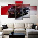 Axyaa Cool Black Cars Coupe 2025 5-Piece Canvas Wall Art Poster Painting