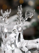Axyaa Crystal Deer Figurines | Cute Desktop Ornament for Room Decoration