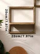 Axyaa Rustic Boho Wall Shelves 20cm Square | Bedroom & Kitchen Decor Storage