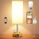 Axyaa Dimmable LED Bedside Lamp with USB Port.