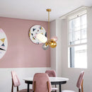 Axyaa Nordic Glass LED Pendant Lights for Kids Room and Dining Room