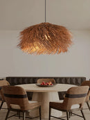 Axyaa Rattan Pendant Light Seagrass Lampshade for Home Decor and Dining Room Lighting