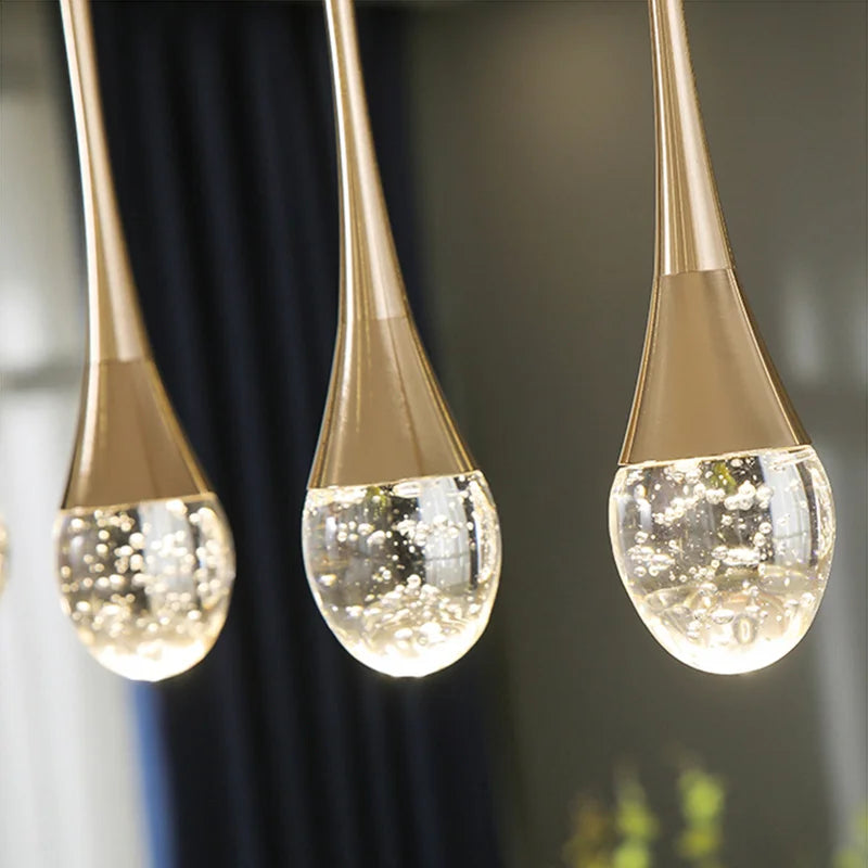 Axyaa Bubble Crystal Pendant Lights: Elegant Indoor Hanging Lamp for Home Decor