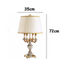 Axyaa Crystal Table Lamp - Elegant Home Decor Lighting for Bedroom or Living Room
