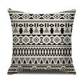 Axyaa Geometric Line Print Linen Cushion Cover - Home & Car Decor Pillowcase