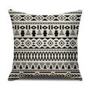 Axyaa Geometric Line Print Linen Cushion Cover - Home & Car Decor Pillowcase