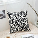 Axyaa Geometric Embroidery Cushion Cover 45x45cm Black Grey for Cozy Home Decor