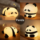 Axyaa Panda Silicone Night Light USB Rechargeable LED Timer Lamp Bedside Decor