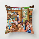 Axyaa Pet Dogs Cartoon Style Pillow Case Home Decor Cushion Sofa Square Pillowcase