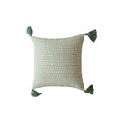 Axyaa Moroccan Jacquard Cotton Tufted Pillowcase Set, Geometric Design, Headboard Cushion Cover