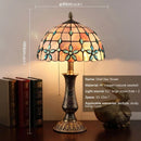 Axyaa Shell Decor Brass Vase Table Lamps LED Modern Tiffany Design for Home Bedroom