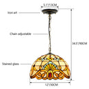Axyaa Stained Glass Pendant Lights in Baroque Style for Kitchen and Home Decor