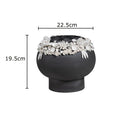 Axyaa Blooming Flower Relief Ceramic Vase Desk Decoration Artificial Floral Arrangement