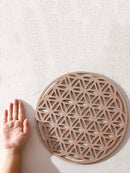 Wooden Kaleidoscope Wall Art Decor by Axyaa - Boho Living Room Accent & Gift