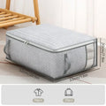 Axyaa Clothes Storage Bag: Quilt Organizer Box with Handle - Home Pillow Blanket Wardrobe Organizer