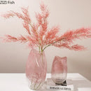 Pink Ripple Gradient Glass Vase Hydroponics Axyaa Modern Home Decor