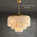 Axyaa Luxury Copper Resin Chandelier with Marble Accents for Living Room and Bedroom