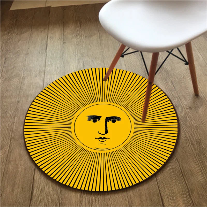 Axyaa Round Carpet Yoga Mat for Home Decor and Relaxation