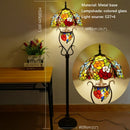 Axyaa Tiffany Stained Glass Floor Lamp - Retro American Style for Living Room & Bedroom
