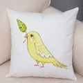Axyaa Cartoon Parrot Pillowcase with Birds and Flowers 45x45cm
