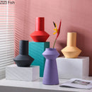 Axyaa Minimalist Ceramic Vase for Flowers and Desk Decoration