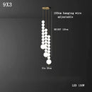 Axyaa LED Magic Bean Brass Ball Chandelier for Modern Living Room & Bar Counter