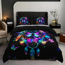 Axyaa Dreamcatcher Butterfly Print Duvet Set - Soft Polyester Bedding, All Seasons