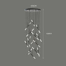 Axyaa LED Staircase Chandeliers: Modern Hanging Lights for Living Room Decor and Indoor Lighting