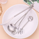 Axyaa Stainless Steel Gold Cutlery Set Matte Kitchen Accessories