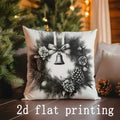 Axyaa Christmas-themed Decorative Cushion Cover for Sofa Bedroom Car Pillow
